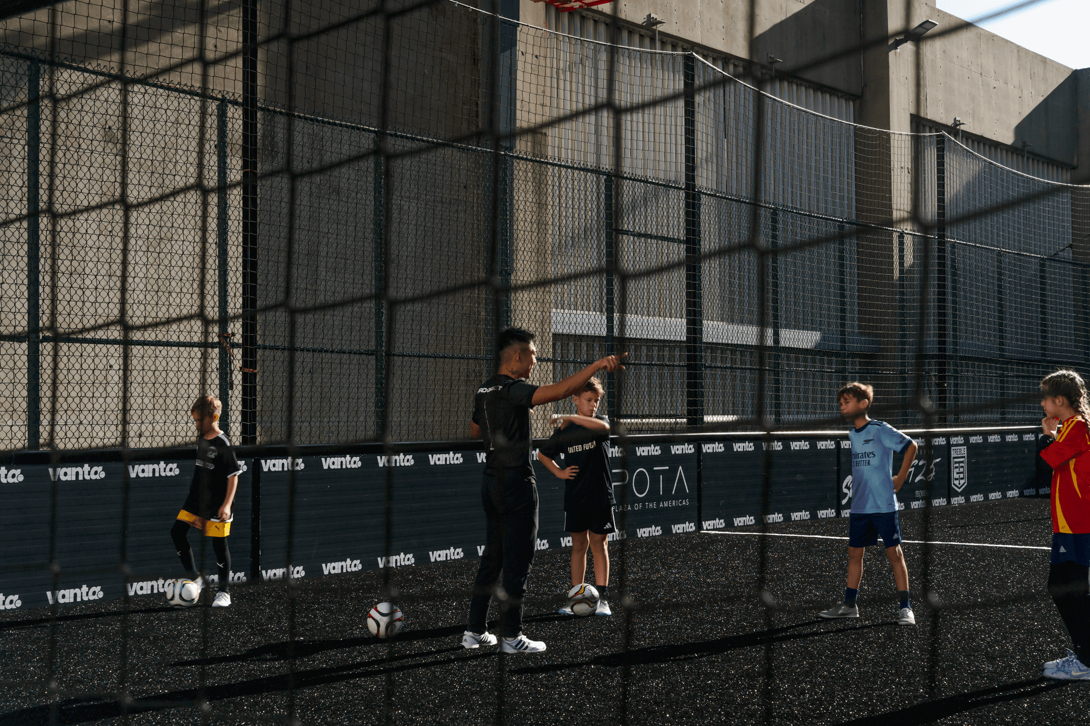 Project 214 camp session with young players